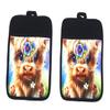 Sublimation Blanks 9"x7" Polyester/Cotton Black Pot Holders with Sublimation Pocket DIY Set of 6 view 3