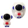 Arakierst 15pcs Red Color Cartoon Silicone Astronaut Shaped Beads Cute Animal Flat Spacer Beads for Keychain Making Woman Lanyard DIY Pen Accessory view 1