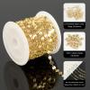 YOUBEIYEE 16.4 Feet Light Gold Sequin Chain for Jewelry Making Solid Brass 16K Gold Plated Chains Bulk Bracelet Necklace DIY Jewelry Supplies Findings view 2