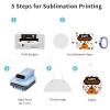 PYD Life 6 Pack 10" Round Sublimation Door Hanger Blanks White Hardboard MDF Wood Blanks Wall Hanging Ornaments for Heat Press Machine Printing view 4