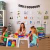 SOBS Art Drying Rack for Classroom, Mobile Paint Drying Rack Double-Sided 40 Shelves Metal Artwork Storage Display Rack Canvas Stack Rack with Wheels for Schools, Art Studios view 3
