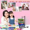 SOBS Art Drying Rack for Classroom, Mobile Paint Drying Rack Double-Sided 40 Shelves Metal Artwork Storage Display Rack Canvas Stack Rack with Wheels for Schools, Art Studios view 4