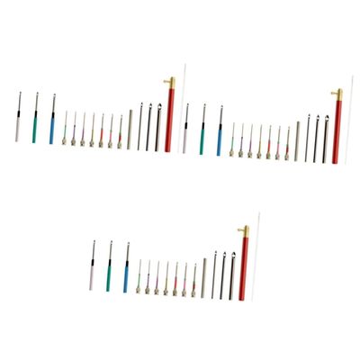 EXCEART 3sets Embroidery Needle Kit Portable Weaving Tool Set Needles Comfortable Handles for Beginners and Professionals for Creative Crafts and Sewing Projects