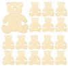 24pcs Bear Shape Unfinished Wood Cutouts for Crafts for Home Decoration Boys and Girls Art Projects Creative Activities Lightweight Easy to Paint view 1