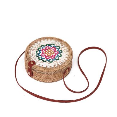 KATIAK Rattan Weave Bag Crossbody Mini Bag Mori Style Basket Chopsticks Retro Artistic Crafts Woven Bells of Ireland Type