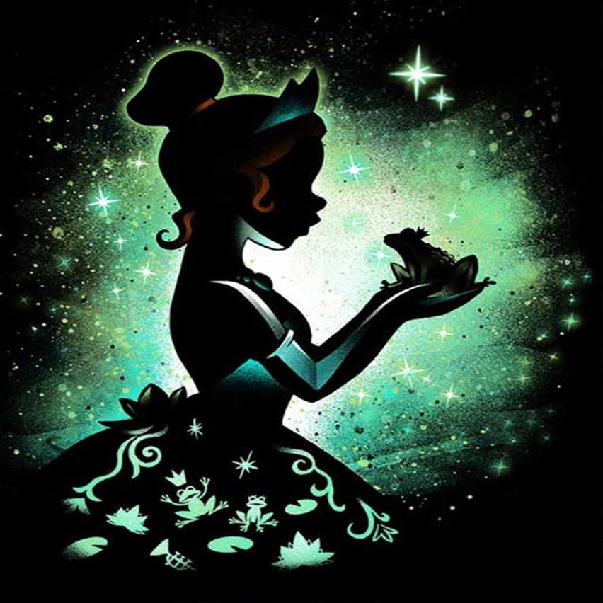 Beginner Adult Princess Diamond Painting Kit, 5D DIY Gemstone Art Painting Kit, Full Diamond Round Diamond Art Kit, Full Diamond Art Kit for Home Wall Decoration [11.8x15.7 inches]