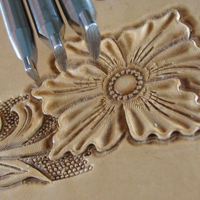 Small Vertical Thumb Print Leather Stamps, Set of 3, Stainless Steel Leather Stamping Tools, Zhong Jiang Leather Tools