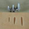 Small Vertical Thumb Print Leather Stamps, Set of 3, Stainless Steel Leather Stamping Tools, Zhong Jiang Leather Tools view 2