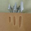 Small Checkered Thumb Print Leather Stamps, Set of 3, Stainless Steel Leather Stamping Tools, Zhong Jiang Leather Tools view 2