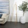 Deco 79 Metal Display Easel Tall Adjustable 3 Tier Floor Standing Easel with Circular Ring Top, Display Stand 22" x 22" x 66", Gold view 2