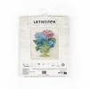 Wizardi Counted Cross Stitch Kit Hydrangea Blooms L8065 Floral Bouquet in Vase Embroidery, 16ct Zweigart Aida Anchor 48 Colors Floss, 11.81x8.66 Kit for Adults Letistitch view 3