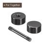 uxcell 8Pcs Metal Bag Strap Connect Buckles,19x29mm Purse Screw Fixing Rivets Barbell Shape for Handbag Belt Handle Connective Decoration (Metallic Black) view 4