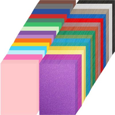 Zhanmai 240 Pcs Cardstock Paper 30 Colors with Glitter Cardstock 8.5 x 11 Inch Back to School Supplies Assorted Card Stock for DIY Scrapbooking Card Making Art for Birthday Wedding Party Craft Decor