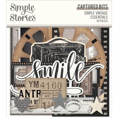 Simple Vintage Essentials Bits & Pieces Die-Cuts 49/Pkg - Captured