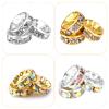 200Pcs 10mm Rondelle Spacer Beads Silver Plated Rhinestone AB Color Crystal Loose Beads for Necklaces Bracelets Jewelry Making view 4