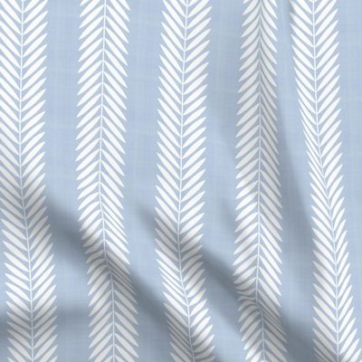 Spoonflower Fabric - Garden Stripe Grandmillennial Cornflower Blue and White Laurel Printed on Organic Cotton Sateen Fabric Fat Quarter - Sewing Quilting Apparel Home Decor