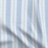 Spoonflower Fabric - Garden Stripe Grandmillennial Cornflower Blue and White Laurel Printed on Organic Cotton Sateen Fabric Fat Quarter - Sewing Quilting Apparel Home Decor view 1