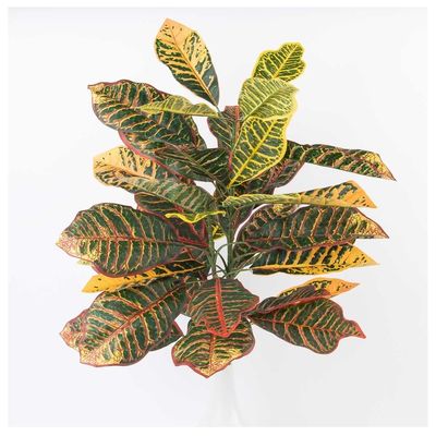 Factory Direct Craft Artificial Croton Leaf Plant Fake Greenery for Tropical Arrangements and Everyday Displays - 34 Inches