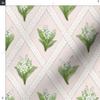 Spoonflower Fabric - Blush Floral Botanical Lily of The Valley Lattice Garden Party Printed on Minky Fabric Fat Quarter - Sewing Baby Blankets Quilt Backing Plush view 3