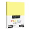 8.5 x 11" Canary Pastel Color Cardstock Paper - Great for Arts and Crafts, Wedding Invitations, Cards and Stationery Printing | Medium to Heavy Card Stock 90lb Index (163gsm) | 50 Sheets per Pack view 1
