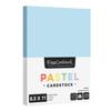 8.5 x 11" Blue Pastel Color Cardstock Paper - Great for Arts and Crafts, Wedding Invitations, Cards and Stationery Printing | Medium to Heavy Card Stock 90lb Index (163gsm) | 50 Sheets per Pack view 1