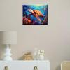 Tucocoo Sea Turtle Paint by Number for Adults Beginner, DIY Digital Oil Painting Kits on Canvas with Brushes and Acrylic Pigment, Underwater World Hand-Painted for Home Decor 16x20 inch (Frameless) view 3