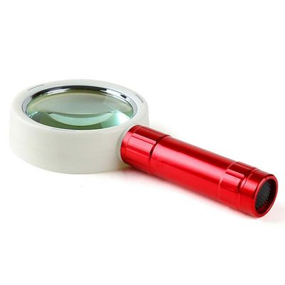 FairUo Magnifying Glasses,Magnifying Glass with Light 10X Hd Lens Handheld Illuminated Reading Magnifier with 10 Led Lamps for Seniors Reading Soldeinspection Coins Explo75Mm