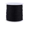 TITA-DONG 100M x 0.8mm Nylon Beading String Cord, Nylon Chinese Knot Cord Rattail Macrame Thread String Cord for Necklace Bracelet Beading Chinese Knot, Black view 1