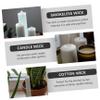 EXCEART 2rolls DIY Candle Making Kit Cotton Wick String Braided Wick Safe Material Waxed Cotton Cord for Pillar Tealight Taper Candles view 2