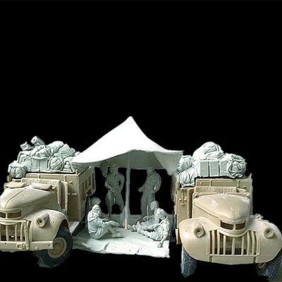 1/35 WWII Soldier Rest Resin Model kit (6 People, no car, with Luggage) unassembled and unpainted Resin Model Parts (A7xR-5)
