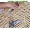 Tophacker Rattan Cane Webbing Roll, Rattan Pressed Cane Webbing Sheet, Woven Cane Material Net, Rattan Material for Chairs, for Furniture Caning Projects (Size : 100cmx300cm(40inx119in)) view 3