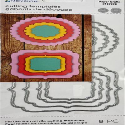 Momenta Fancy Scallop Circle and Ornate Frame Nesting Dies - 8 pc