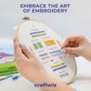 Craftwiz 4-Piece Starter Embroidery Kit for Beginners and Expert with Simple Patterns, Learn 29 Stitches with Hand Embroidery Kit view 3