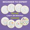 Craftwiz 4-Piece Starter Embroidery Kit for Beginners and Expert with Simple Patterns, Learn 29 Stitches with Hand Embroidery Kit view 4