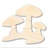 Unfinished Wood Mushrooms Shape Craft up to 46" 7" / 1/2" view 1