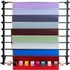 Craft Room Ribbon Holder Organizer Rack Ribbon Holder for Wall, Vinyl Rolls Organizer Metal Scarf Rack with Removable Bar, Large 10 Tier Display Stand Black, Craft Room Shop Sewing Room Storage (Size view 1