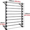 Craft Room Ribbon Holder Organizer Rack Ribbon Holder for Wall, Vinyl Rolls Organizer Metal Scarf Rack with Removable Bar, Large 10 Tier Display Stand Black, Craft Room Shop Sewing Room Storage (Size view 2