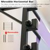 Craft Room Ribbon Holder Organizer Rack Ribbon Holder for Wall, Vinyl Rolls Organizer Metal Scarf Rack with Removable Bar, Large 10 Tier Display Stand Black, Craft Room Shop Sewing Room Storage (Size view 3