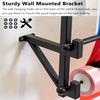 Craft Room Ribbon Holder Organizer Rack Ribbon Holder for Wall, Vinyl Rolls Organizer Metal Scarf Rack with Removable Bar, Large 10 Tier Display Stand Black, Craft Room Shop Sewing Room Storage (Size view 4