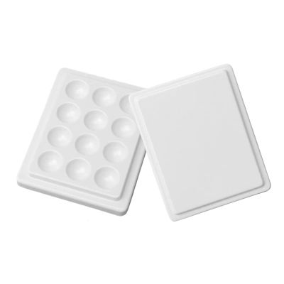 MyncbD Painting Palette Ceramic Palette with Lid for Watercolor Painting, Oil Painting, Gouache, Handicrafts, Amateur Craftsmen, Paint Tray, Painting Tools