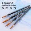 Falling in Art Professional Paint Brush Set, 4Pcs Round Pointed Paintbrush Set, Wooden Handle Nylon Hair Artist Brushes for Watercolor Painting and Fine Art(#2#4#6#8) view 3