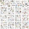 BBTO 12 Sheets Summer Dragonfly Rub on Transfers for Crafts and Furniture Flower Rub on Transfer Stickers Decals for Wood DIY Paper Home Decor, 5.5 x 5.7 Inch view 1