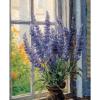 Tucocoo Lavender Paint by Number for Adults, DIY Digital Oil Painting Kits on Canvas with Brushes and Acrylic Pigment, Rustic Window Blooming Floral Artwork for Home Wall Decor 16x20 inch (Frameless) view 1
