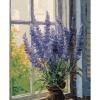 Tucocoo Lavender Paint by Number for Adults, DIY Digital Oil Painting Kits on Canvas with Brushes and Acrylic Pigment, Rustic Window Blooming Floral Artwork for Home Wall Decor 16x20 inch (Frameless) view 2