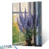 Tucocoo Lavender Paint by Number for Adults, DIY Digital Oil Painting Kits on Canvas with Brushes and Acrylic Pigment, Rustic Window Blooming Floral Artwork for Home Wall Decor 16x20 inch (Frameless) view 3