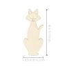 Unfinished Halloween Cat Wood Cat Shaped DIY Wood Halloween Blank Wood with Twines Art Unfinished Ornaments for Halloween Christmas Wedding Birthday Party Thanksgiving Day Decoration 20Pcs view 2