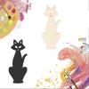 Unfinished Halloween Cat Wood Cat Shaped DIY Wood Halloween Blank Wood with Twines Art Unfinished Ornaments for Halloween Christmas Wedding Birthday Party Thanksgiving Day Decoration 20Pcs view 4