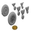 Eduard Sprue Brothers 1:48 Brassin - FM-2 Wildcat Wheels (EDU kit), EDU648887 view 1