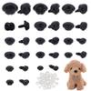 PH PandaHall 120 PCS Black Plastic Noses, 15 Sizes Safety Noses with Spacer Teddy Bear Noses for Crafts Crochet and Stuffed Animals DIY Crafts Making, Pin: 4.5mm~6.5mm view 1