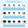 PH PandaHall 120 PCS Black Plastic Noses, 15 Sizes Safety Noses with Spacer Teddy Bear Noses for Crafts Crochet and Stuffed Animals DIY Crafts Making, Pin: 4.5mm~6.5mm view 2